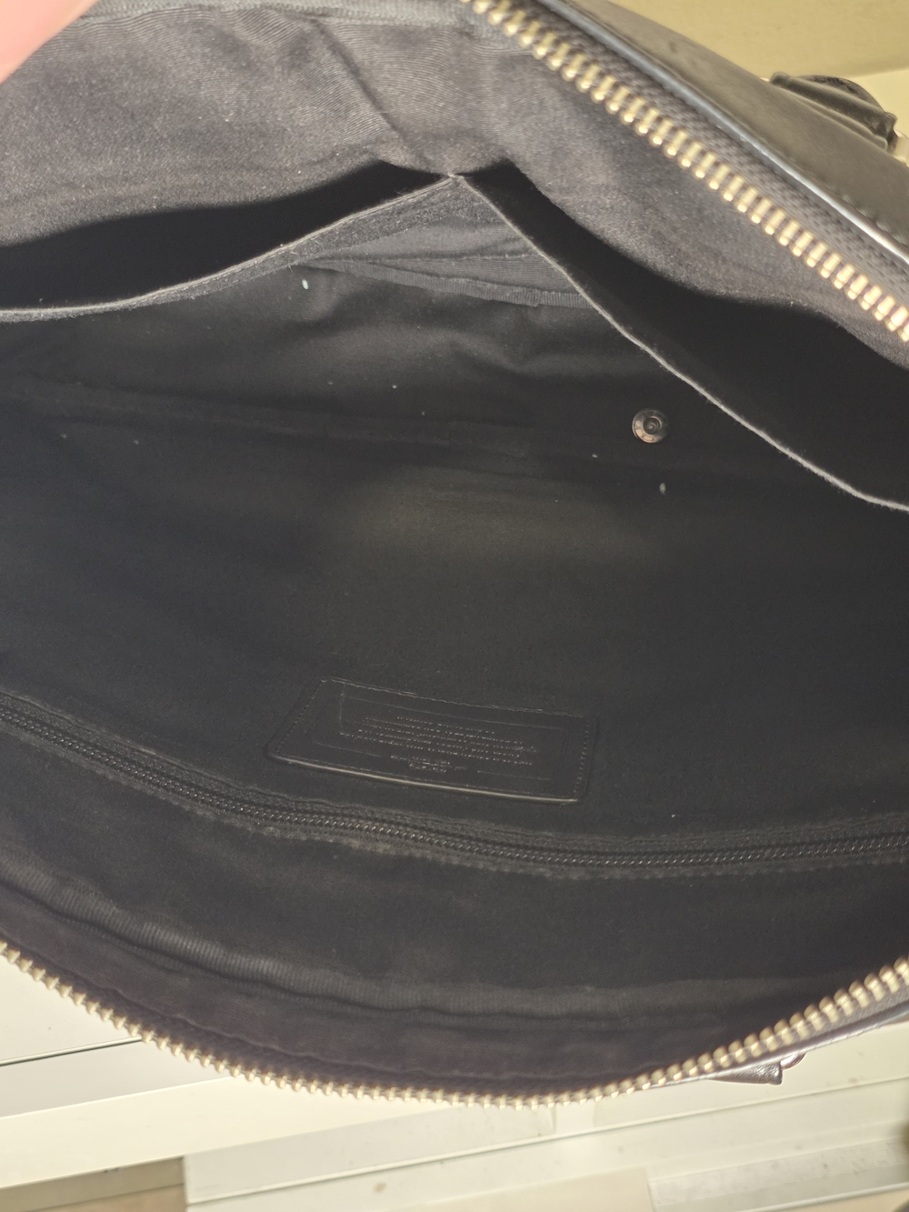 Coach Dark Brown Signature Canvas Leather Briefcase - Picture 8 of 9